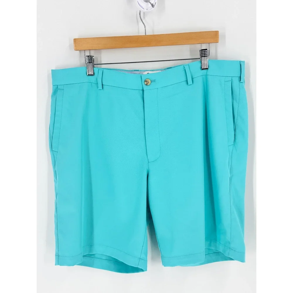 Peter Millar Salem Performance Short Mens 38 Teal Blue Golf 9 Inch Inseam - Picture 10 of 10
